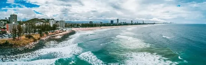 Framed Print : Aerial view of Gold Coast ocean coastline. Burleigh Heads, Queensland, Australia Framed Print : Aerial view of Gold Coast ocean coastline. Burleigh Heads, Queensland, Australia