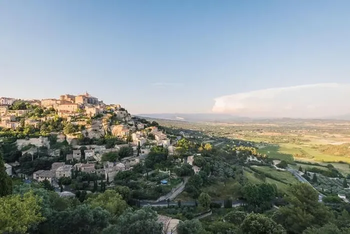 Framed Print : Aerial View of Gordes Village, Provence, France Framed Print : Aerial View of Gordes Village, Provence, France