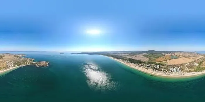 Framed Print : Aerial view of Gradina (Garden) Beach near town of Sozopol, Burgas Region, Bulgaria Framed Print : Aerial view of Gradina (Garden) Beach near town of Sozopol, Burgas Region, Bulgaria