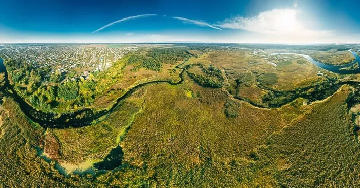 Framed Print : Aerial View Green Forest Woods And River Landscape In Sunny Summer Day. Top View Of Beautiful European Nature From High Attitude In Summer Season. Dro Framed Print : Aerial View Green Forest Woods And River Landscape In Sunny Summer Day. Top View Of Beautiful European Nature From High Attitude In Summer Season. Dro