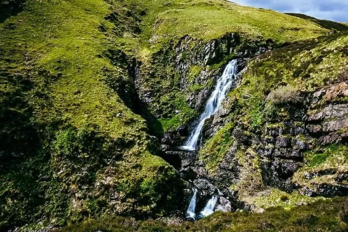 Framed Print : Aerial view of The Grey Mare's Tail, a waterfall near Moffat, Scotland Framed Print : Aerial view of The Grey Mare's Tail, a waterfall near Moffat, Scotland