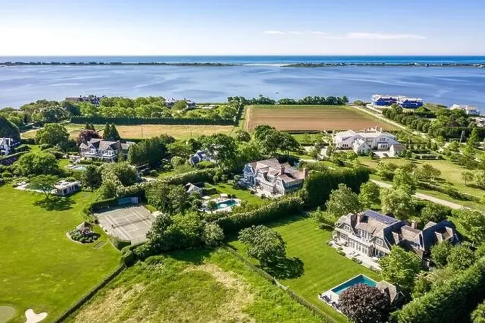 Framed Print : Aerial view of Halsey Lane and Bay Avenue in Water Mill looking towards Mecox Bay and the Atlantic ocean in Water Mill Framed Print : Aerial view of Halsey Lane and Bay Avenue in Water Mill looking towards Mecox Bay and the Atlantic ocean in Water Mill