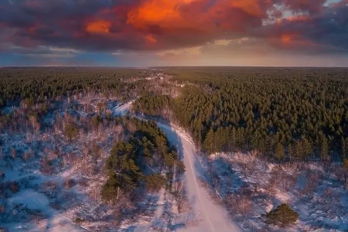 Framed Print : Aerial view of a heart shaped winter forest with frozen river Framed Print : Aerial view of a heart shaped winter forest with frozen river