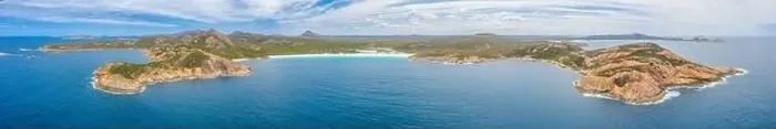 Framed Print : Aerial view of Hellfire bay near Esperance viewed during a cloudy day, Australia Framed Print : Aerial view of Hellfire bay near Esperance viewed during a cloudy day, Australia