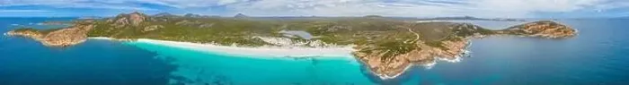 Framed Print : Aerial view of Hellfire bay near Esperance viewed during a cloudy day, Australia Framed Print : Aerial view of Hellfire bay near Esperance viewed during a cloudy day, Australia