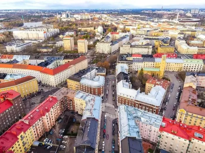 Framed Print : Aerial View of Helsinki City Center, Finland Framed Print : Aerial View of Helsinki City Center, Finland