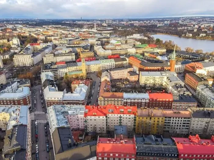Framed Print : Aerial View of Helsinki City Center, Finland Framed Print : Aerial View of Helsinki City Center, Finland
