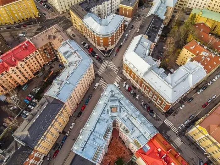 Framed Print : Aerial View of Helsinki City Center, Finland Framed Print : Aerial View of Helsinki City Center, Finland