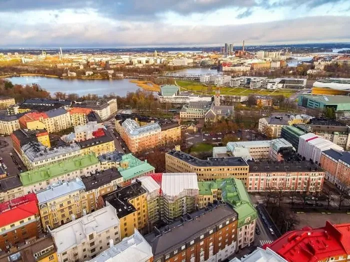 Framed Print : Aerial View of Helsinki City Center, Finland Framed Print : Aerial View of Helsinki City Center, Finland
