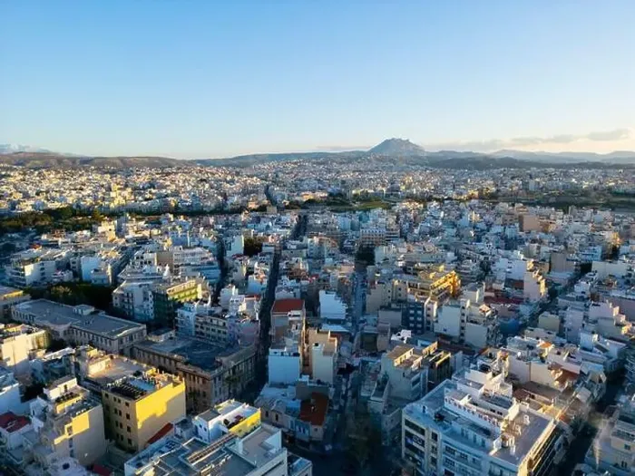 Framed Print : Aerial View of Heraklion City in Crete Island Greece Framed Print : Aerial View of Heraklion City in Crete Island Greece