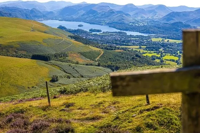 Framed Print : Aerial view of hills around Keswick in Lake District, a region and national park in Cumbria in northwest England, UK Framed Print : Aerial view of hills around Keswick in Lake District, a region and national park in Cumbria in northwest England, UK