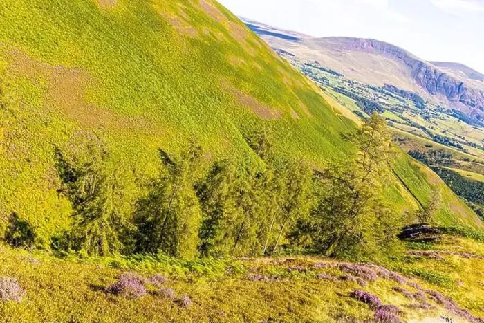 Framed Print : Aerial view of hills around Keswick in Lake District, a region and national park in Cumbria in northwest England, UK Framed Print : Aerial view of hills around Keswick in Lake District, a region and national park in Cumbria in northwest England, UK