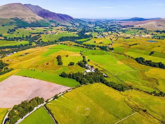 Framed Print : Aerial view of hills around Keswick in Lake District, a region and national park in Cumbria in northwest England, UK Framed Print : Aerial view of hills around Keswick in Lake District, a region and national park in Cumbria in northwest England, UK