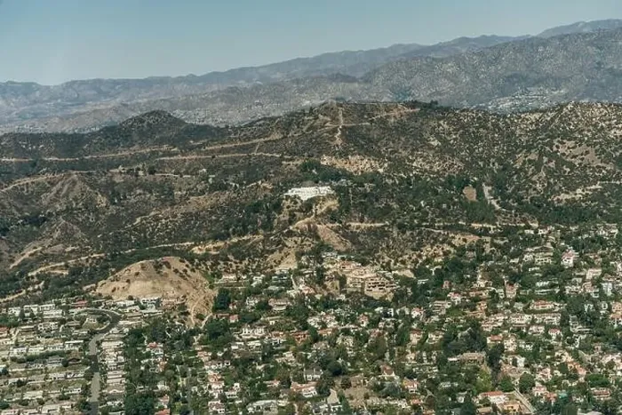 Framed Print : aerial view of hills in Los Angeles California. High quality photo Framed Print : aerial view of hills in Los Angeles California. High quality photo