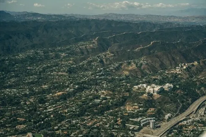 Framed Print : aerial view of hills in Los Angeles California. High quality photo Framed Print : aerial view of hills in Los Angeles California. High quality photo