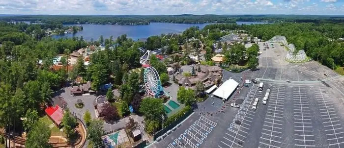 Framed Print : Aerial view of Historic Canobie Lake Park by the Canobie Lake in town of Salem, New Hampshire NH, USA Framed Print : Aerial view of Historic Canobie Lake Park by the Canobie Lake in town of Salem, New Hampshire NH, USA