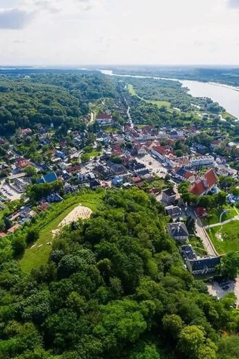 Framed Print : Aerial view of historic town Kazimierz Dolny nad Wisla in Poland Framed Print : Aerial view of historic town Kazimierz Dolny nad Wisla in Poland