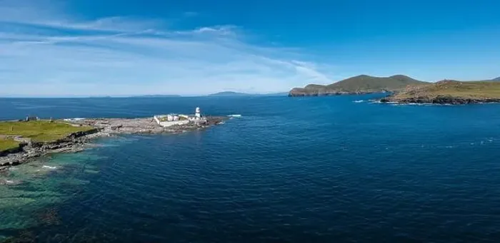 Framed Print : An aerial view of the historic Valentia Island Lighthouse in County Kerry of western Ireland Framed Print : An aerial view of the historic Valentia Island Lighthouse in County Kerry of western Ireland