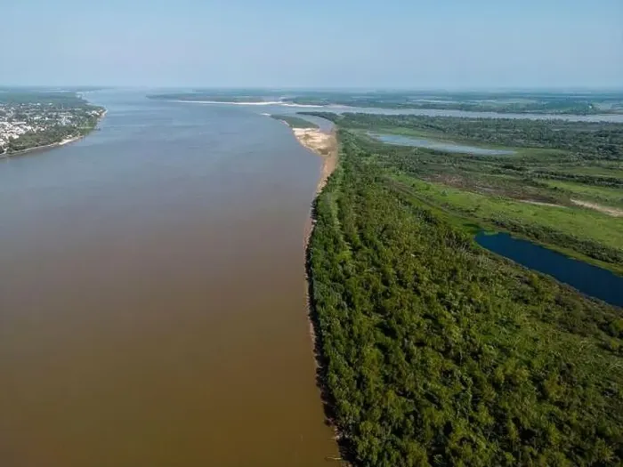 Framed Print : Aerial view of the huge river Framed Print : Aerial view of the huge river
