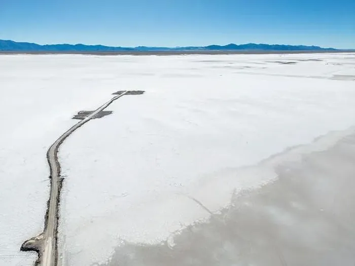 Framed Print : Aerial view of the huge salt flats Salinas Grandes de Jujuy in northern Argentina while traveling South America