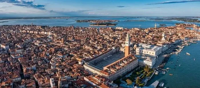 Framed Print : Aerial view of iconic San Marco square
