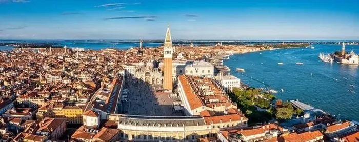 Framed Print : Aerial view of iconic San Marco square