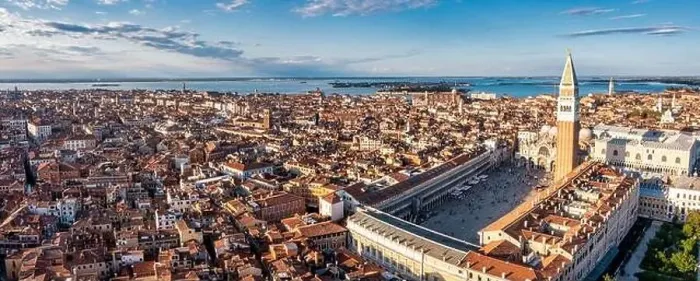 Framed Print : Aerial view of iconic San Marco square