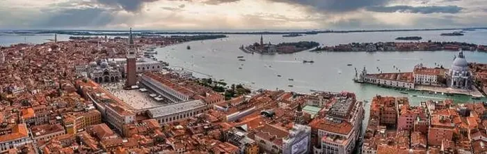 Framed Print : Aerial view of iconic San Marco square