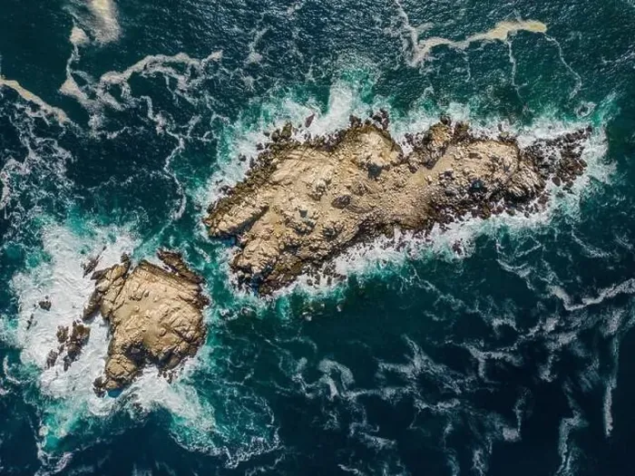 Framed Print : Aerial view of Isla Pan de Azúcar in the National Park Pan de Azúcar at the coast of the Atacama desert in Chile Framed Print : Aerial view of Isla Pan de Azúcar in the National Park Pan de Azúcar at the coast of the Atacama desert in Chile