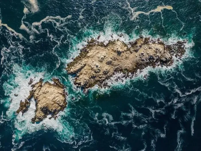 Framed Print : Aerial view of Isla Pan de Azúcar in the National Park Pan de Azúcar at the coast of the Atacama desert in Chile Framed Print : Aerial view of Isla Pan de Azúcar in the National Park Pan de Azúcar at the coast of the Atacama desert in Chile