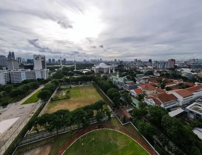 Framed Print : Aerial view of Jakarta cathedral and Istiqlal Mosque Framed Print : Aerial view of Jakarta cathedral and Istiqlal Mosque