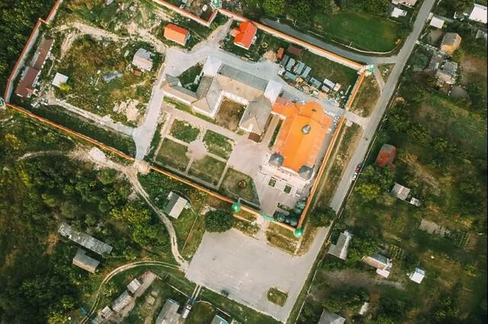 Framed Print : Aerial View Of Jesuit Collegium Complex. Top View Of Holy Nativity-The Theotokos Yurovichi Monastery. Drone View. Bird's Eye View. Flat View Framed Print : Aerial View Of Jesuit Collegium Complex. Top View Of Holy Nativity-The Theotokos Yurovichi Monastery. Drone View. Bird's Eye View. Flat View