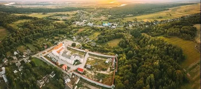 Framed Print : Aerial View Of Jesuit Collegium Complex Framed Print : Aerial View Of Jesuit Collegium Complex