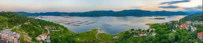 Framed Print : Aerial view of Kardzhali dam in Bulgaria Framed Print : Aerial view of Kardzhali dam in Bulgaria