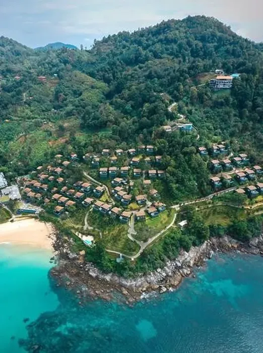 Framed Print : Aerial view of Kata and Kata Noi beach in Phuket province, in Thailand