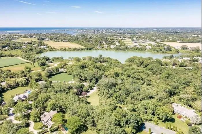Framed Print : aerial view of kellis pond, calf creek and vicinity in Bridgehampton, NY Framed Print : aerial view of kellis pond, calf creek and vicinity in Bridgehampton, NY