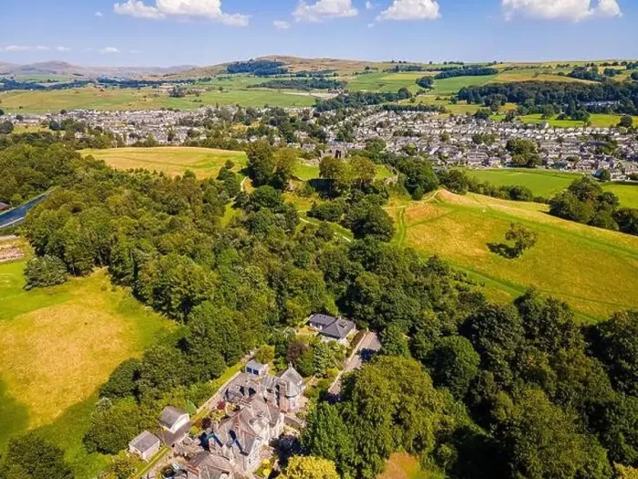 Framed Print : Aerial view of Kendal in Lake District, a region and national park in Cumbria in northwest England, UK Framed Print : Aerial view of Kendal in Lake District, a region and national park in Cumbria in northwest England, UK