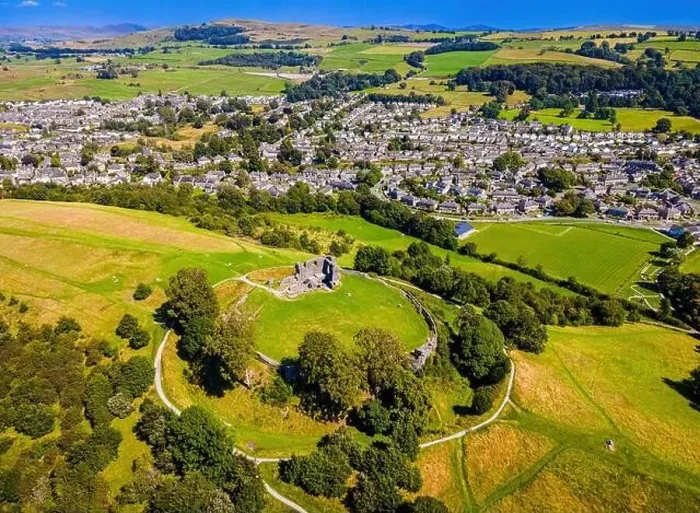 Framed Print : Aerial view of Kendal in Lake District, a region and national park in Cumbria in northwest England, UK Framed Print : Aerial view of Kendal in Lake District, a region and national park in Cumbria in northwest England, UK