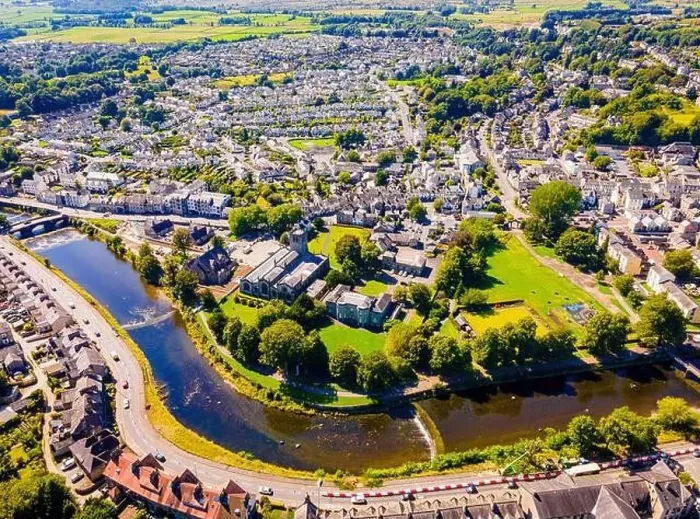 Framed Print : Aerial view of Kendal in Lake District, a region and national park in Cumbria in northwest England, UK Framed Print : Aerial view of Kendal in Lake District, a region and national park in Cumbria in northwest England, UK