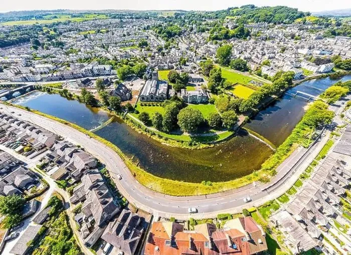 Framed Print : Aerial view of Kendal in Lake District, a region and national park in Cumbria in northwest England, UK Framed Print : Aerial view of Kendal in Lake District, a region and national park in Cumbria in northwest England, UK