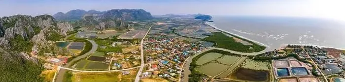 Framed Print : Aerial view of Khao Daeng View Point, the red mountain, in Sam Roi Yot National Park, in Prachuap Khiri Khan, Thailand Framed Print : Aerial view of Khao Daeng View Point, the red mountain, in Sam Roi Yot National Park, in Prachuap Khiri Khan, Thailand