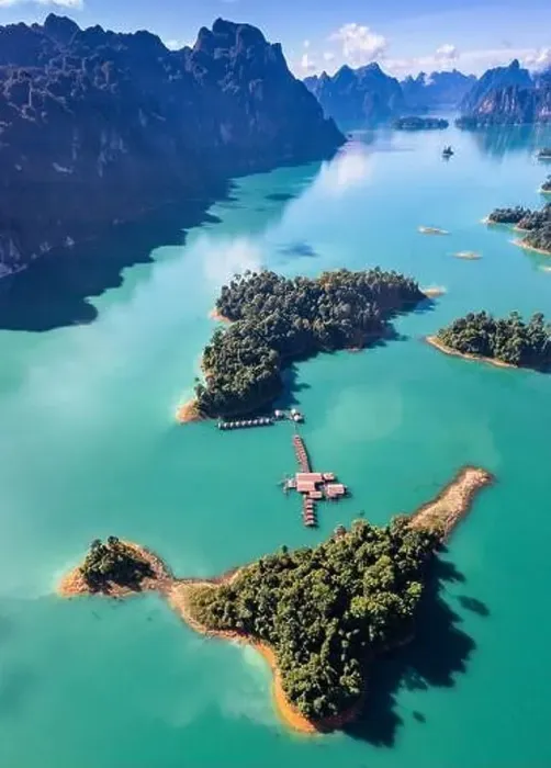 Framed Print : Aerial view of Khao Sok national park Cheow Lan Dam lake in Surat Thani, Thailand Framed Print : Aerial view of Khao Sok national park Cheow Lan Dam lake in Surat Thani, Thailand
