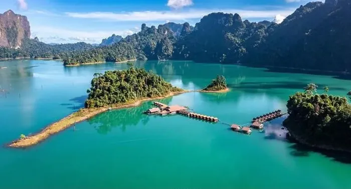Framed Print : Aerial view of Khao Sok national park Cheow Lan Dam lake in Surat Thani, Thailand Framed Print : Aerial view of Khao Sok national park Cheow Lan Dam lake in Surat Thani, Thailand