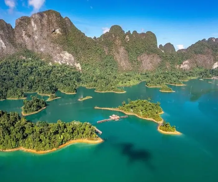 Framed Print : Aerial view of Khao Sok national park Cheow Lan Dam lake in Surat Thani, Thailand Framed Print : Aerial view of Khao Sok national park Cheow Lan Dam lake in Surat Thani, Thailand