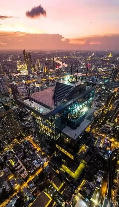 Framed Print : Aerial view of King Power Mahanakhon tower in Sathorn Silom central business district of Bangkok, Thailand Framed Print : Aerial view of King Power Mahanakhon tower in Sathorn Silom central business district of Bangkok, Thailand