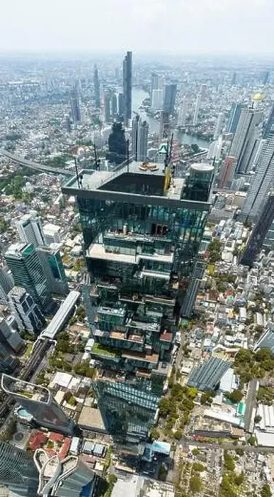 Framed Print : Aerial view of King Power Mahanakhon tower in Sathorn Silom central business district of Bangkok, Thailand Framed Print : Aerial view of King Power Mahanakhon tower in Sathorn Silom central business district of Bangkok, Thailand