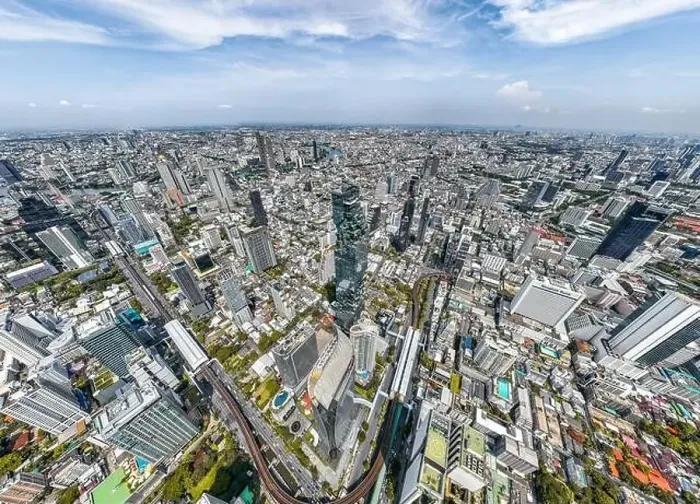 Framed Print : Aerial view of King Power Mahanakhon tower in Sathorn Silom central business district of Bangkok, Thailand Framed Print : Aerial view of King Power Mahanakhon tower in Sathorn Silom central business district of Bangkok, Thailand
