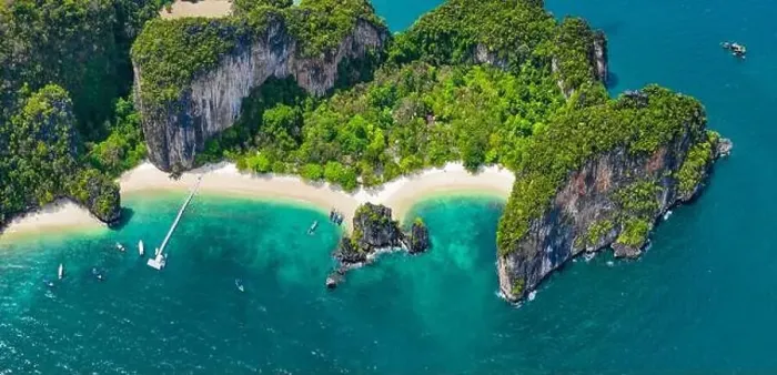 Framed Print : Aerial view of Koh Hong island in Krabi province, Thailand Framed Print : Aerial view of Koh Hong island in Krabi province, Thailand