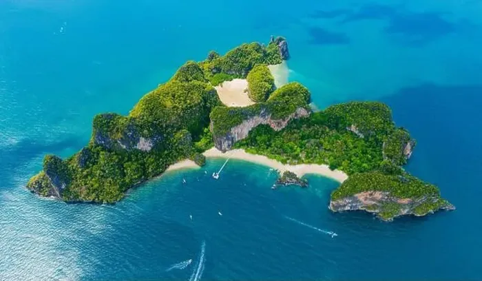 Framed Print : Aerial view of Koh Hong island in Krabi province, Thailand Framed Print : Aerial view of Koh Hong island in Krabi province, Thailand