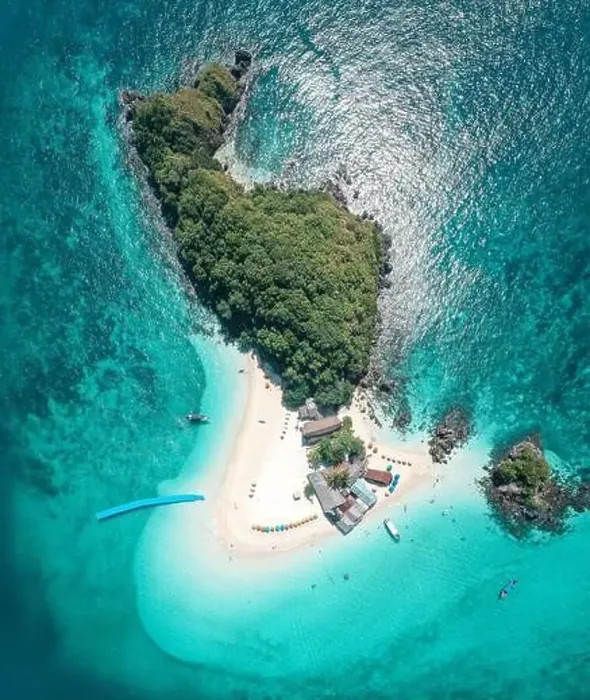 Framed Print : Aerial view of Koh Khai Nok in Phuket, Thailand Framed Print : Aerial view of Koh Khai Nok in Phuket, Thailand